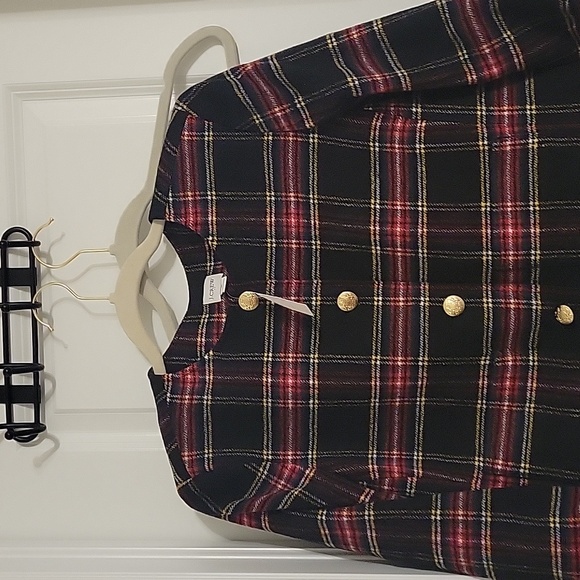 Stewart tartan wool-blend lady jacket - Picture 8 of 9